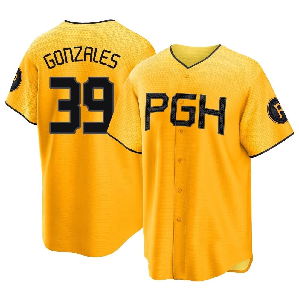 Replica Pittsburgh Pirates Nick Gonzales 2023 City Connect Jersey - Gold Replica Pittsburgh Pirates Nick Gonzales 2023 City Connect Jersey - Gold