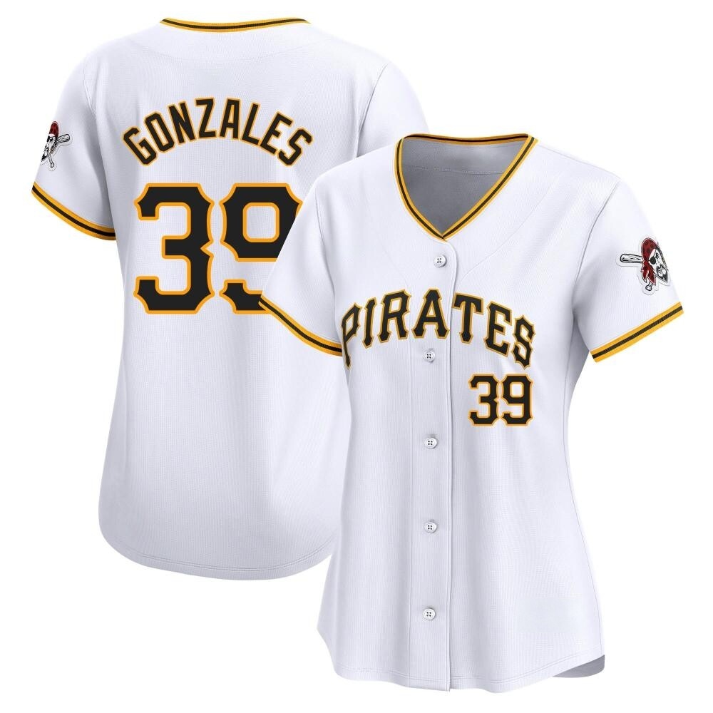 Women's Limited Pittsburgh Pirates Nick Gonzales Home Jersey - White Women's Limited Pittsburgh Pirates Nick Gonzales Home Jersey - White