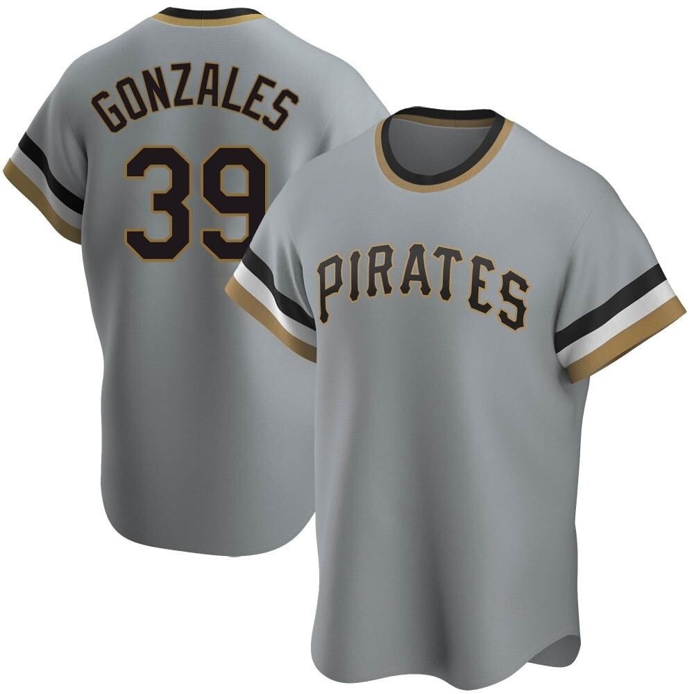 Youth Replica Pittsburgh Pirates Nick Gonzales Road Cooperstown Collection Jersey - Gray Youth Replica Pittsburgh Pirates Nick Gonzales Road Cooperstown Collection Jersey - Gray