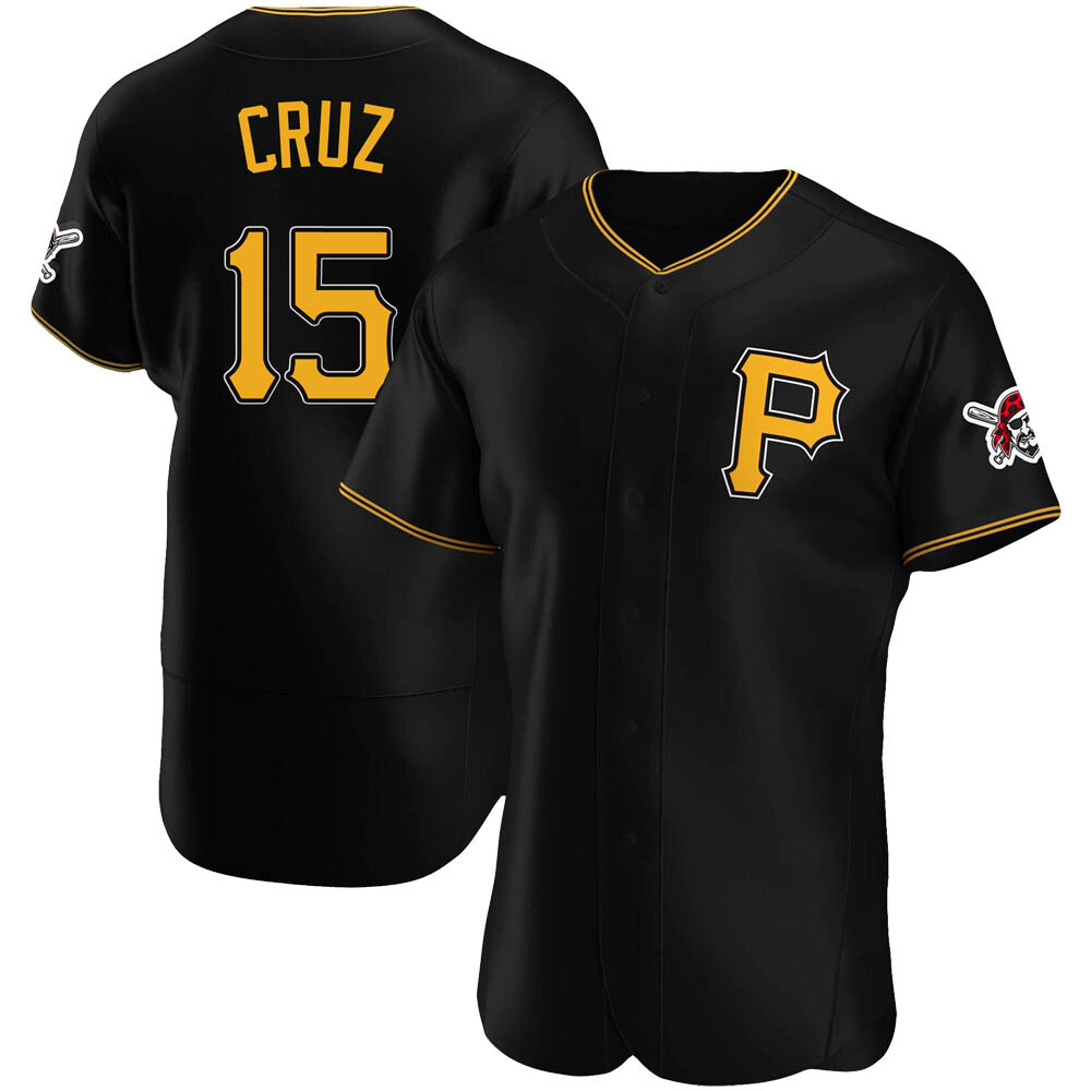 Authentic Pittsburgh Pirates Oneil Cruz Alternate Jersey - Black Authentic Pittsburgh Pirates Oneil Cruz Alternate Jersey - Black