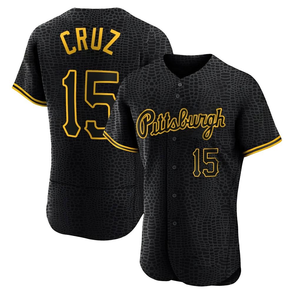Authentic Pittsburgh Pirates Oneil Cruz Snake Skin City Jersey - Black Authentic Pittsburgh Pirates Oneil Cruz Snake Skin City Jersey - Black