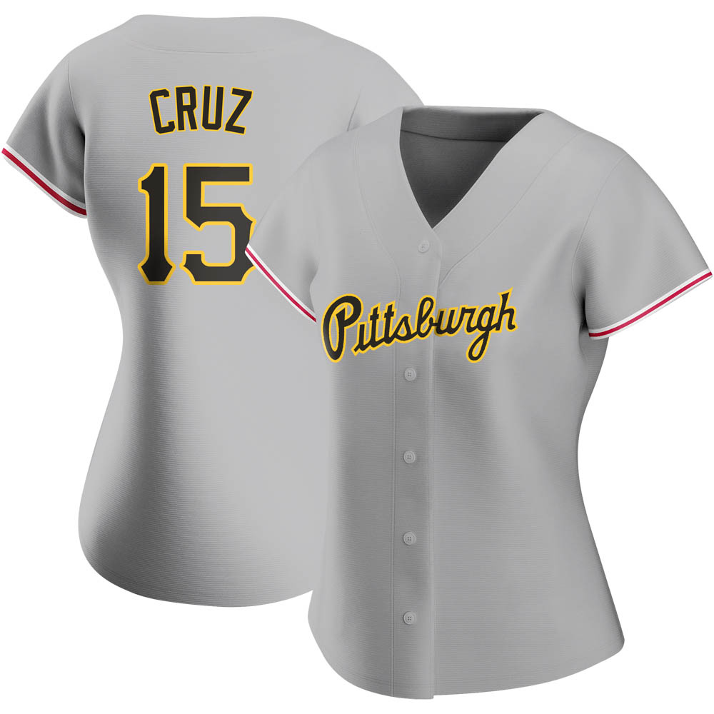 Women's Authentic Pittsburgh Pirates Oneil Cruz Road Jersey - Gray Women's Authentic Pittsburgh Pirates Oneil Cruz Road Jersey - Gray