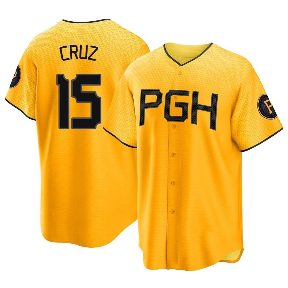 Youth Replica Pittsburgh Pirates Oneil Cruz 2023 City Connect Jersey - Gold Youth Replica Pittsburgh Pirates Oneil Cruz 2023 City Connect Jersey - Gold