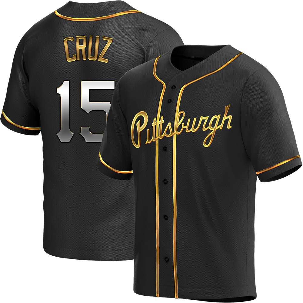 Youth Replica Pittsburgh Pirates Oneil Cruz Alternate Jersey - Black Golden Youth Replica Pittsburgh Pirates Oneil Cruz Alternate Jersey - Black Golden