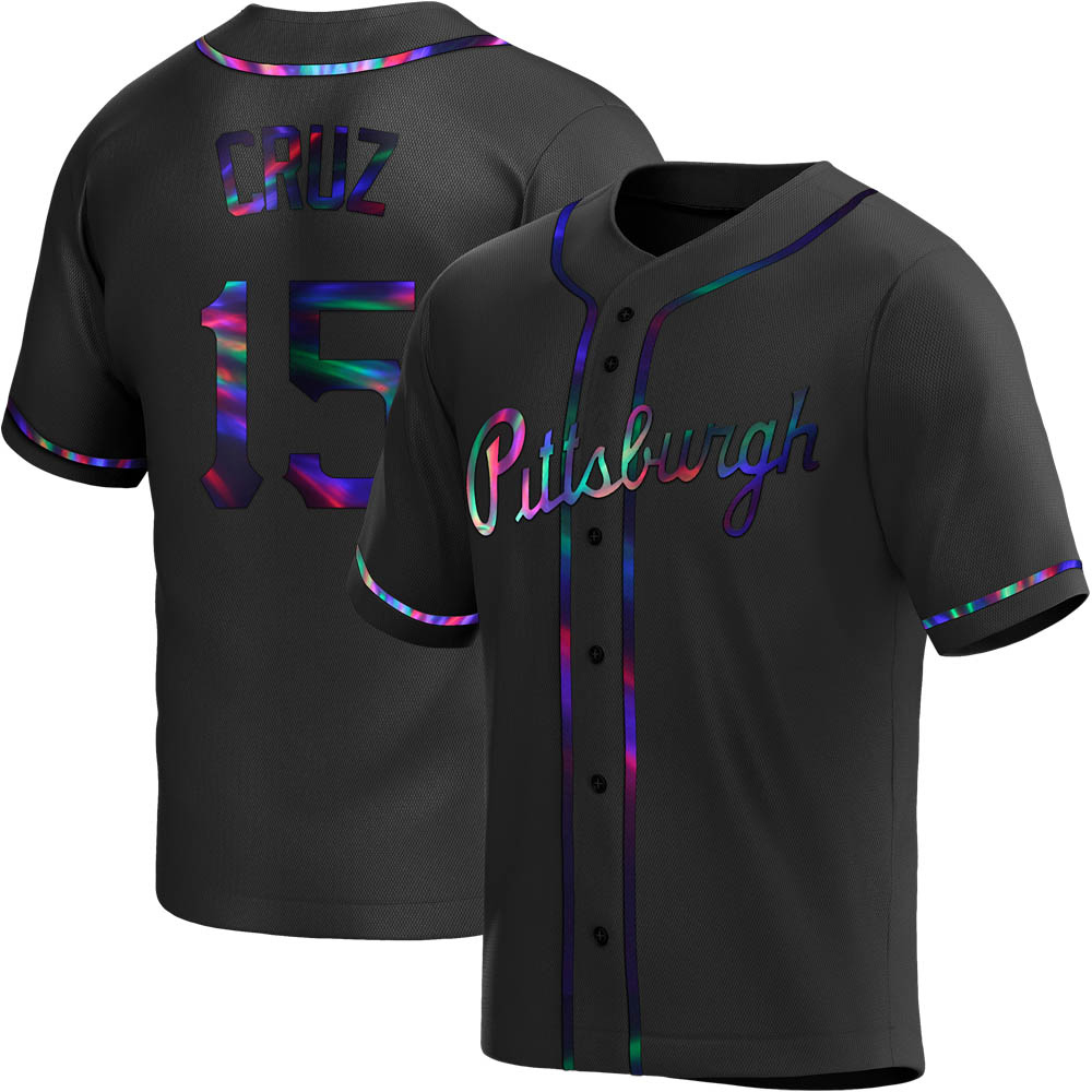 Youth Replica Pittsburgh Pirates Oneil Cruz Alternate Jersey - Black Holographic Youth Replica Pittsburgh Pirates Oneil Cruz Alternate Jersey - Black Holographic