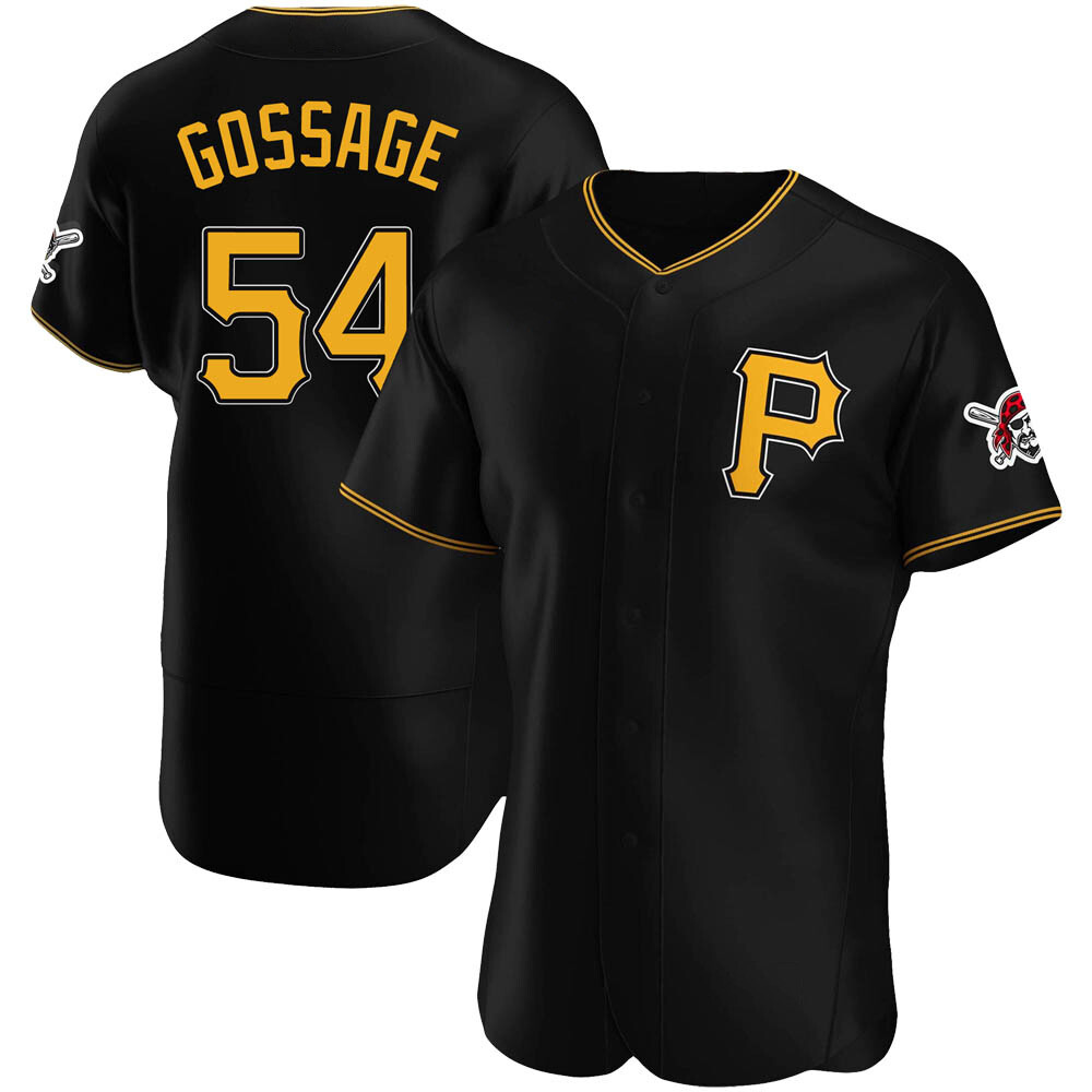 Authentic Pittsburgh Pirates Rich Gossage Alternate Jersey - Black Authentic Pittsburgh Pirates Rich Gossage Alternate Jersey - Black