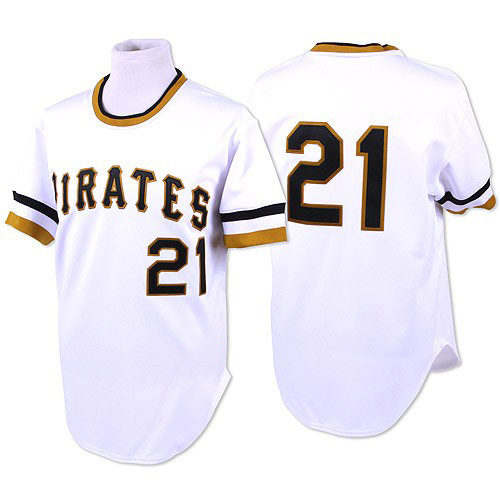 Authentic Pittsburgh Pirates Roberto Clemente Mitchell and Ness Throwback Jersey - White Authentic Pittsburgh Pirates Roberto Clemente Mitchell and Ness Throwback Jersey - White