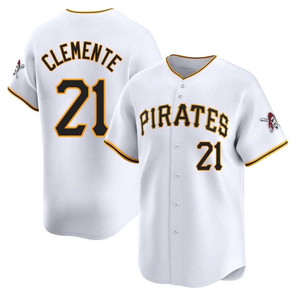 Limited Pittsburgh Pirates Roberto Clemente Home Jersey - White Limited Pittsburgh Pirates Roberto Clemente Home Jersey - White