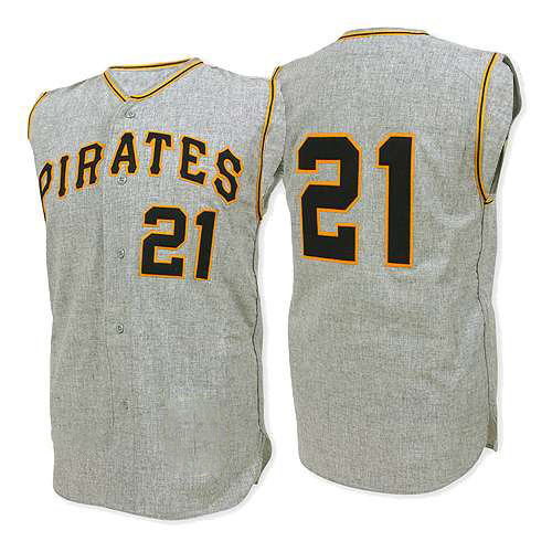 Replica Pittsburgh Pirates Roberto Clemente Mitchell and Ness 1962 Throwback Jersey - Grey Replica Pittsburgh Pirates Roberto Clemente Mitchell and Ness 1962 Throwback Jersey - Grey