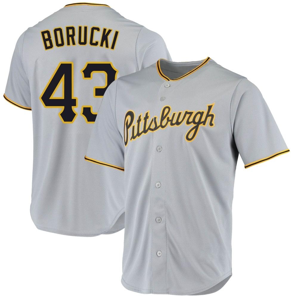 Replica Pittsburgh Pirates Ryan Borucki Road Jersey - Gray Replica Pittsburgh Pirates Ryan Borucki Road Jersey - Gray