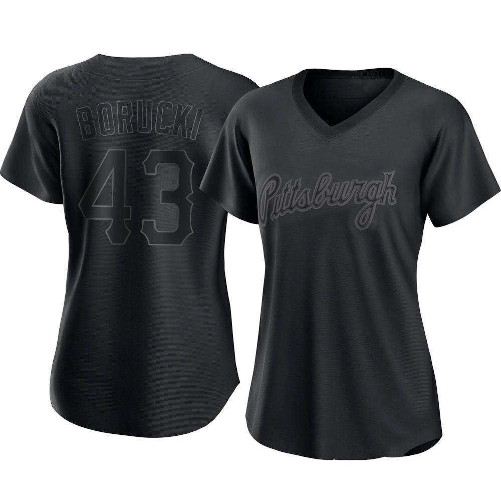 Women's Replica Pittsburgh Pirates Ryan Borucki Pitch Fashion Jersey - Black Women's Replica Pittsburgh Pirates Ryan Borucki Pitch Fashion Jersey - Black