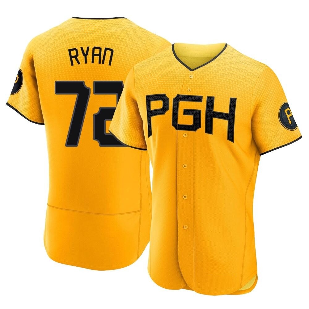 Authentic Pittsburgh Pirates Ryder Ryan 2023 City Connect Jersey - Gold Authentic Pittsburgh Pirates Ryder Ryan 2023 City Connect Jersey - Gold