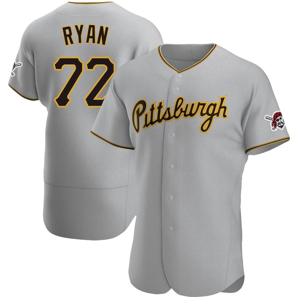Authentic Pittsburgh Pirates Ryder Ryan Road Jersey - Gray Authentic Pittsburgh Pirates Ryder Ryan Road Jersey - Gray