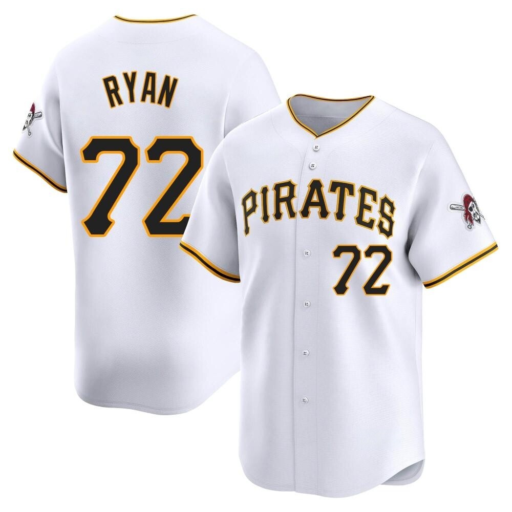 Limited Pittsburgh Pirates Ryder Ryan Home Jersey - White Limited Pittsburgh Pirates Ryder Ryan Home Jersey - White