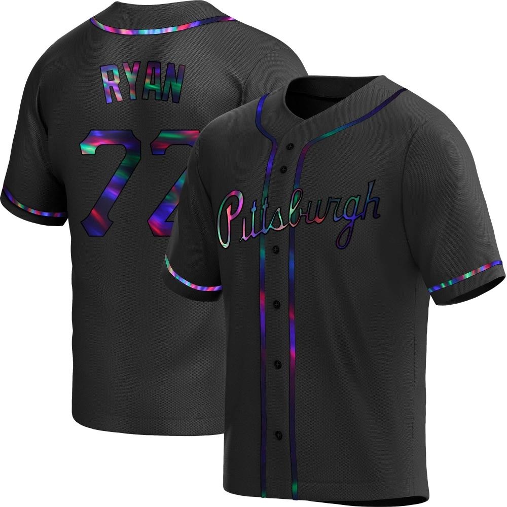 Replica Pittsburgh Pirates Ryder Ryan Alternate Jersey - Black Holographic Replica Pittsburgh Pirates Ryder Ryan Alternate Jersey - Black Holographic
