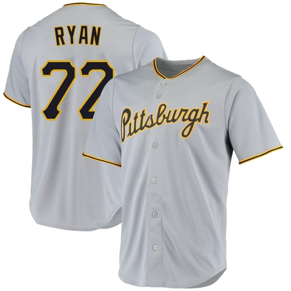 Replica Pittsburgh Pirates Ryder Ryan Road Jersey - Gray Replica Pittsburgh Pirates Ryder Ryan Road Jersey - Gray