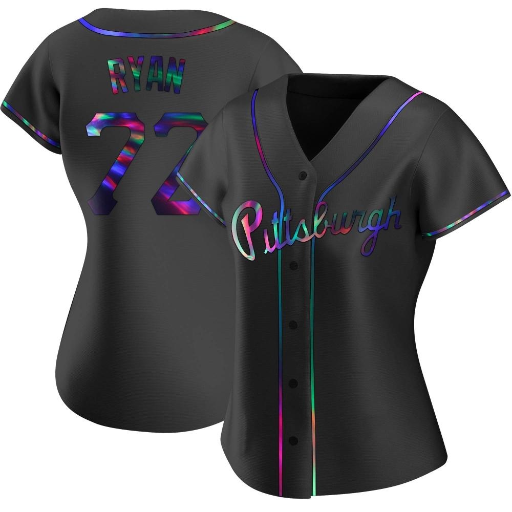 Women's Replica Pittsburgh Pirates Ryder Ryan Alternate Jersey - Black Holographic Women's Replica Pittsburgh Pirates Ryder Ryan Alternate Jersey - Black Holographic