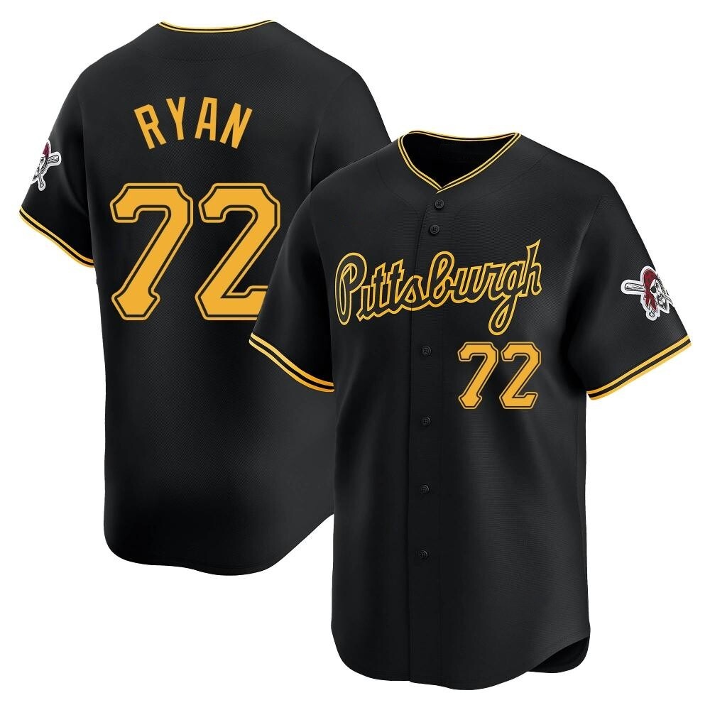 Youth Limited Pittsburgh Pirates Ryder Ryan Alternate Jersey - Black Youth Limited Pittsburgh Pirates Ryder Ryan Alternate Jersey - Black