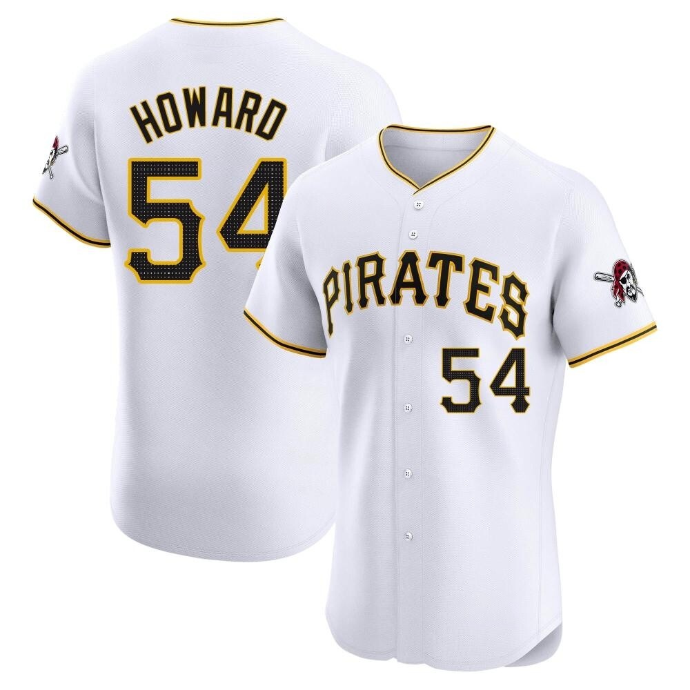 Elite Pittsburgh Pirates Sam Howard Home Jersey - White Elite Pittsburgh Pirates Sam Howard Home Jersey - White