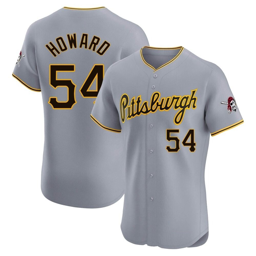 Elite Pittsburgh Pirates Sam Howard Road Jersey - Gray Elite Pittsburgh Pirates Sam Howard Road Jersey - Gray