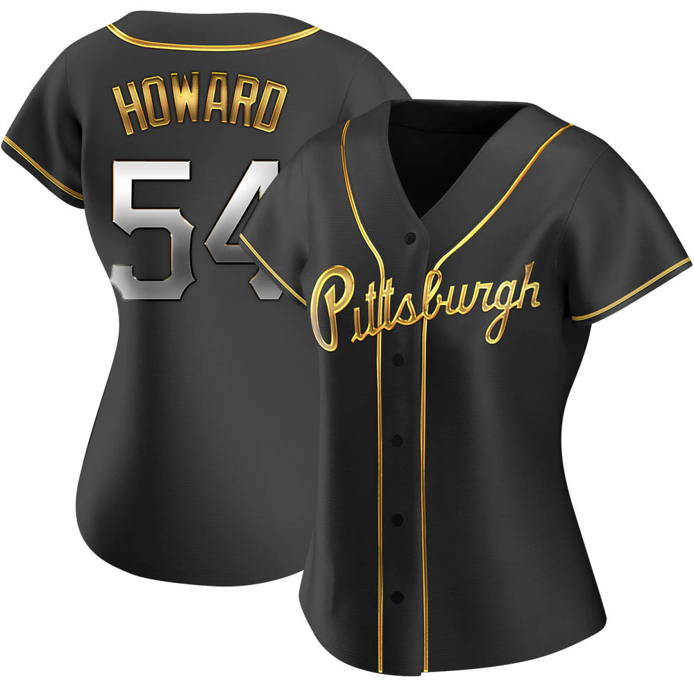 Women's Replica Pittsburgh Pirates Sam Howard Alternate Jersey - Black Golden Women's Replica Pittsburgh Pirates Sam Howard Alternate Jersey - Black Golden