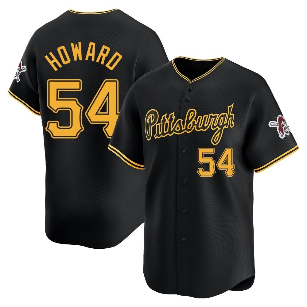Youth Limited Pittsburgh Pirates Sam Howard Alternate Jersey - Black Youth Limited Pittsburgh Pirates Sam Howard Alternate Jersey - Black