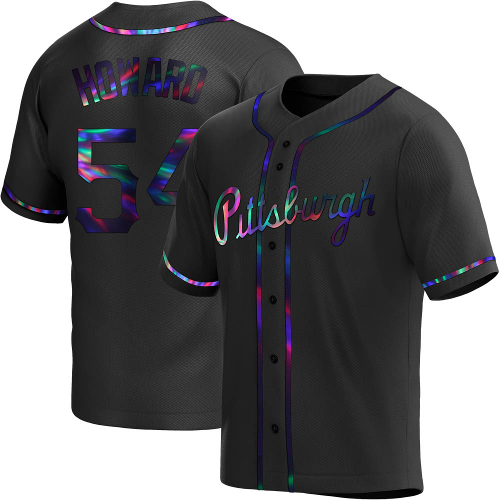Youth Replica Pittsburgh Pirates Sam Howard Alternate Jersey - Black Holographic Youth Replica Pittsburgh Pirates Sam Howard Alternate Jersey - Black Holographic