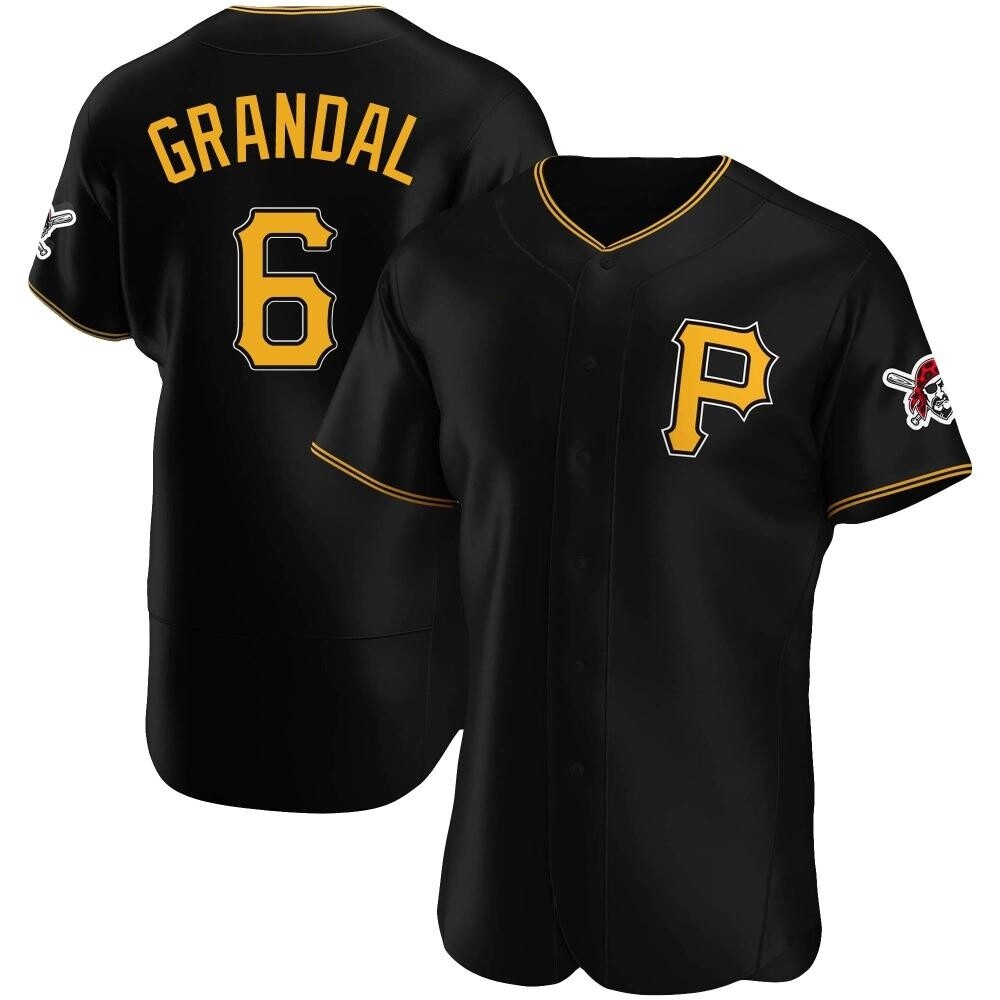 Authentic Pittsburgh Pirates Yasmani Grandal Alternate Jersey - Black Authentic Pittsburgh Pirates Yasmani Grandal Alternate Jersey - Black