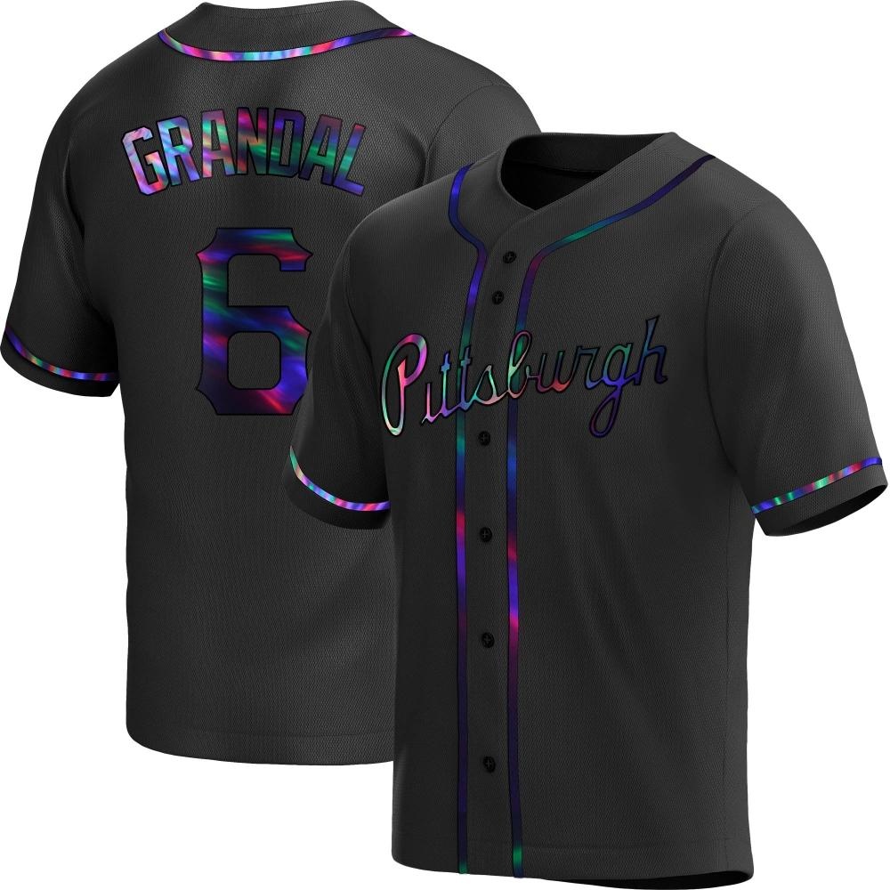 Replica Pittsburgh Pirates Yasmani Grandal Alternate Jersey - Black Holographic Replica Pittsburgh Pirates Yasmani Grandal Alternate Jersey - Black Holographic
