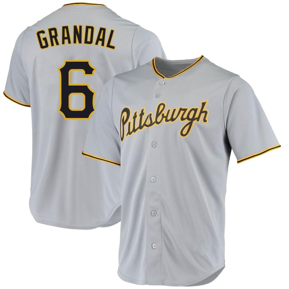 Replica Pittsburgh Pirates Yasmani Grandal Road Jersey - Gray Replica Pittsburgh Pirates Yasmani Grandal Road Jersey - Gray