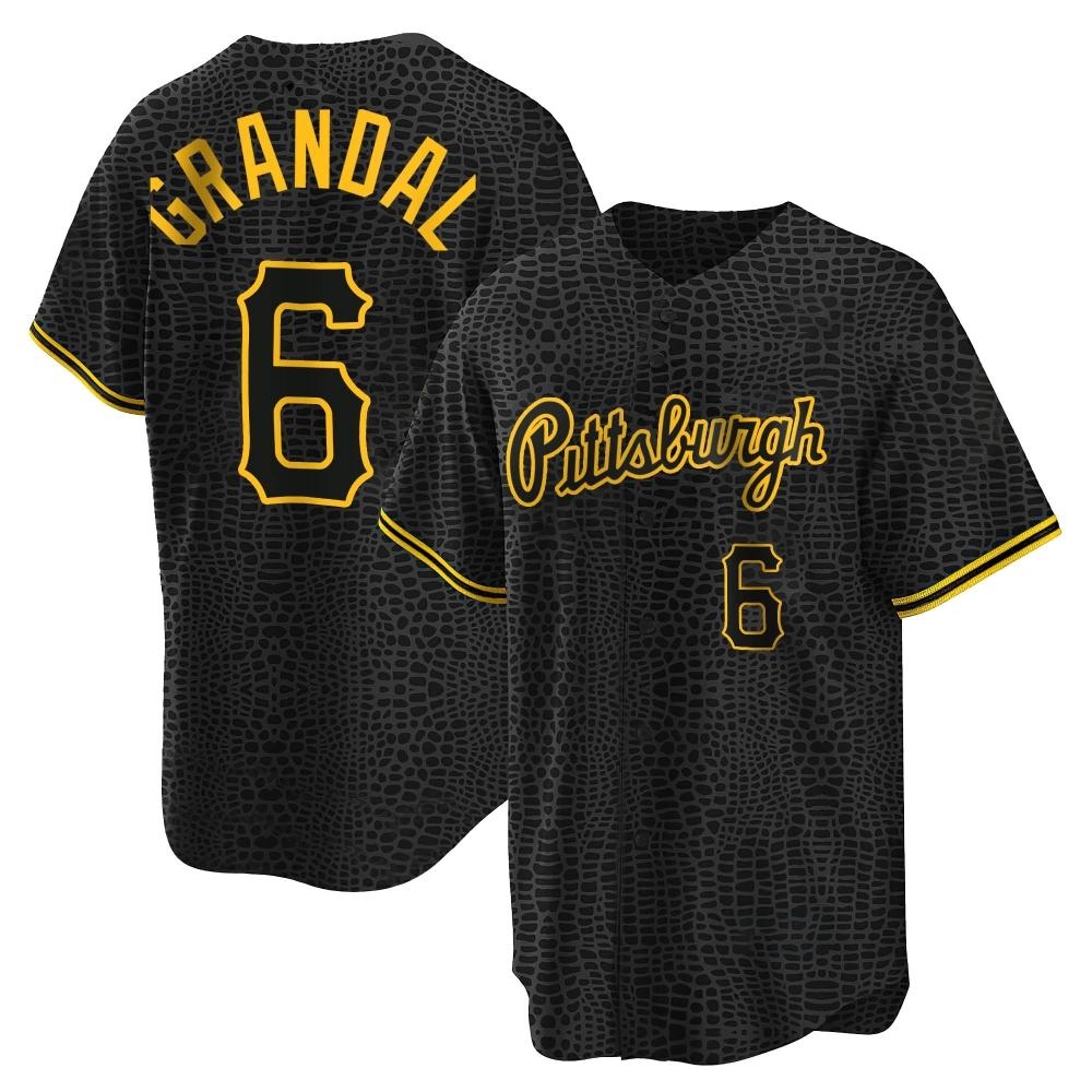 Replica Pittsburgh Pirates Yasmani Grandal Snake Skin City Jersey - Black Replica Pittsburgh Pirates Yasmani Grandal Snake Skin City Jersey - Black