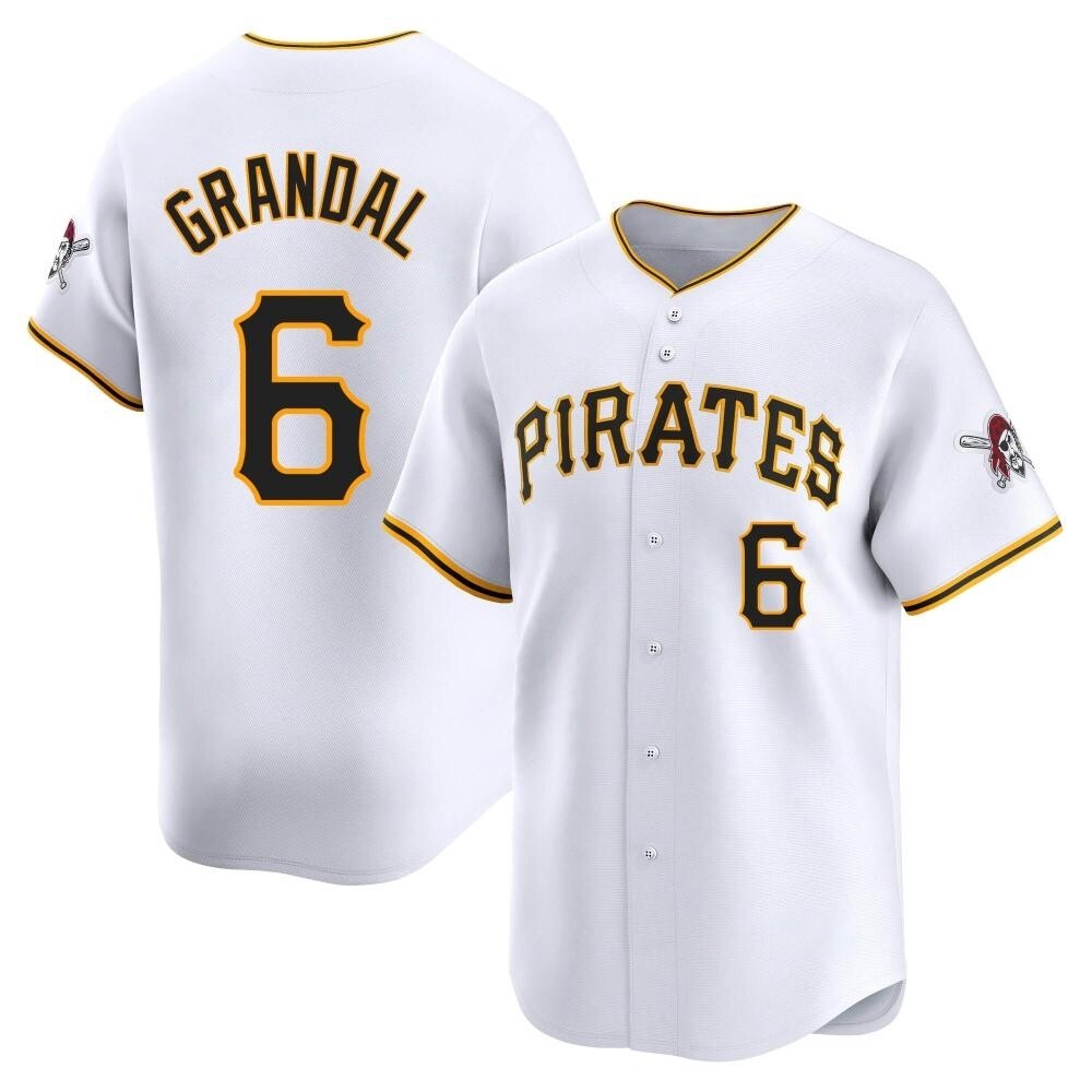 Youth Limited Pittsburgh Pirates Yasmani Grandal Home Jersey - White Youth Limited Pittsburgh Pirates Yasmani Grandal Home Jersey - White