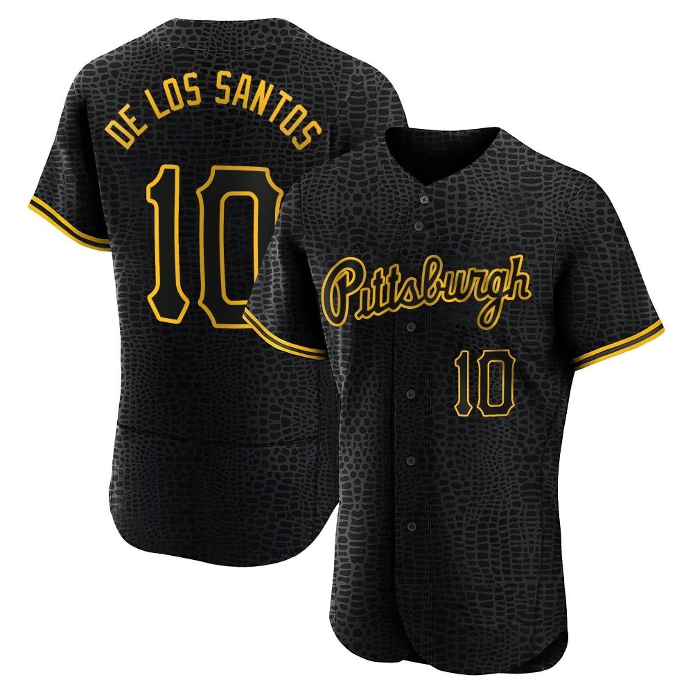 Authentic Pittsburgh Pirates Yordany De Los Santos Snake Skin City Jersey - Black Authentic Pittsburgh Pirates Yordany De Los Santos Snake Skin City Jersey - Black