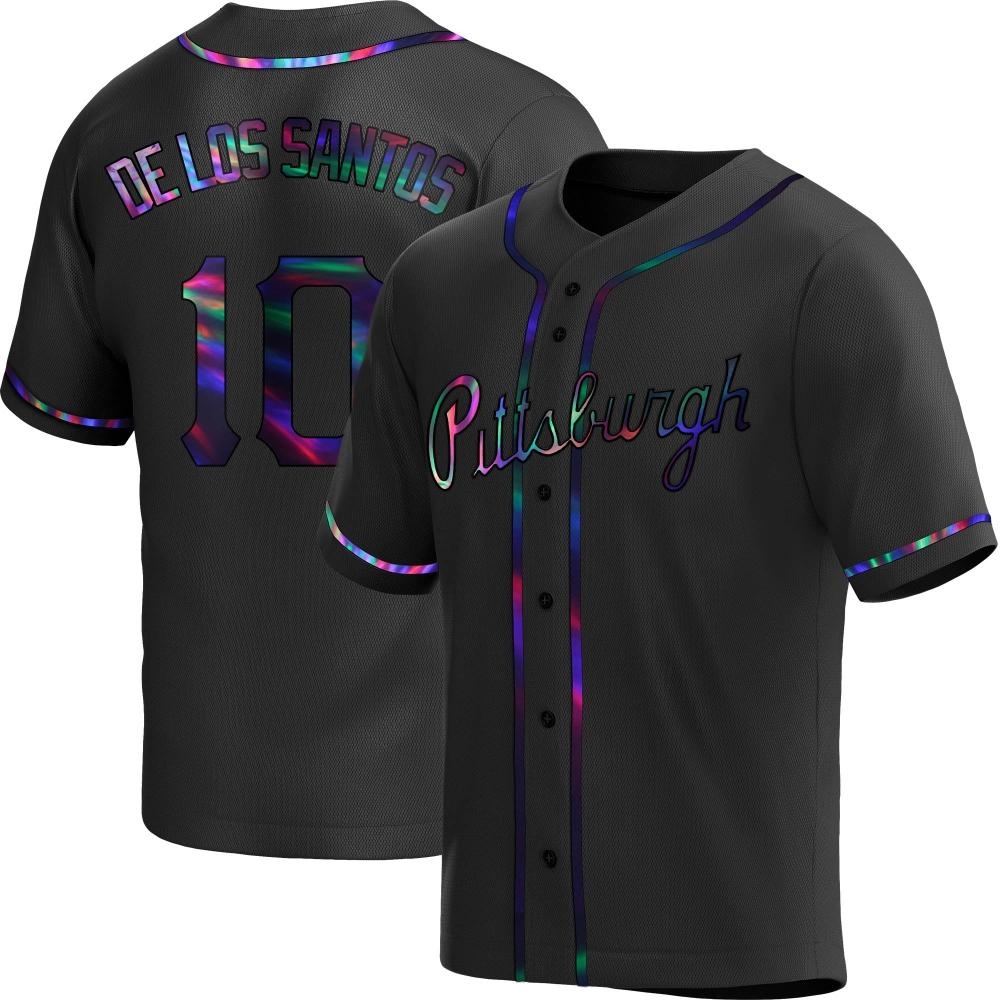 Replica Pittsburgh Pirates Yordany De Los Santos Alternate Jersey - Black Holographic Replica Pittsburgh Pirates Yordany De Los Santos Alternate Jersey - Black Holographic