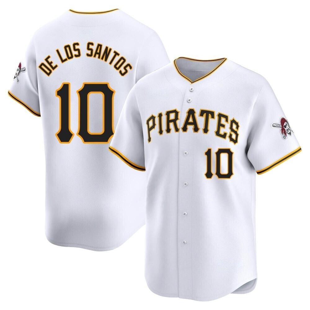 Youth Limited Pittsburgh Pirates Yordany De Los Santos Home Jersey - White Youth Limited Pittsburgh Pirates Yordany De Los Santos Home Jersey - White