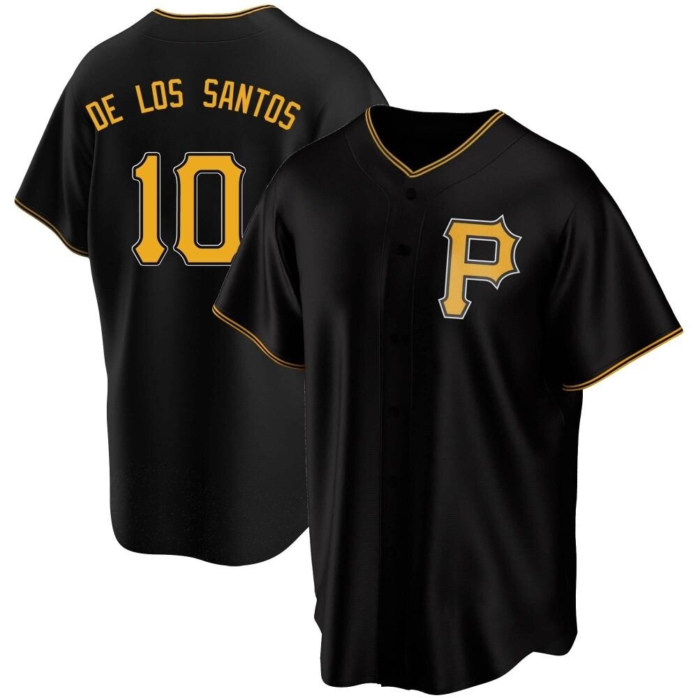 Youth Replica Pittsburgh Pirates Yordany De Los Santos Alternate Jersey - Black Youth Replica Pittsburgh Pirates Yordany De Los Santos Alternate Jersey - Black